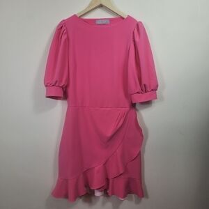 MAARE Pink Ruffle Dress Size Medium